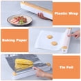 thumbnail image 5 of New Food Film Dispenser Magnetic Wrap Dispenser with Cutter Storage Box Aluminum Foil Stretch Film Cutter Kitchen Accessories (Yellow suction cup), 5 of 7