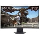 thumbnail image 1 of LG 32GS60QC-B Ultragear 32-inch Curved Gaming Monitor QHD (2560x1440) 180Hz 1ms 1000R AMD FreeSync HDR10 HDMIx2 DisplayPort Black, 1 of 5