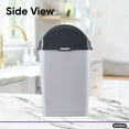 thumbnail image 5 of Superio 1.25 Gal Mini Plastic Trash Can with Swing Top Lid – White Smoke, 5 of 6