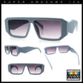 thumbnail image 2 of Womens Mod Flat Top Square Rectangle Beveled Diamond Cut Arm Plastic Sunglasses Blue - Purple, 2 of 7