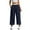 Navy, variant on hotojiny Women Casual Pants Wide Leg Striped Loose Trousers Spring Fashion Lounge High Waisted Suit Pants