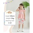 thumbnail image 2 of WESIDOM Toddler Girl Clothes Layered Ruffle Top Floral Shorts Cute Toddler Girls Summer Outfits 2Pcs Clothing Set, 2 of 6