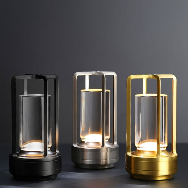 Baohd Lumisom Crystal Lantern Lamp Compact And Portable Touch Wide Range Of Uses silver