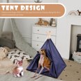 thumbnail image 5 of IFANLANDOR Cat Teepee Tent For Indoor Cats Pet Teepee Tent Navy Oxford Cloth 1Pcs, 5 of 5