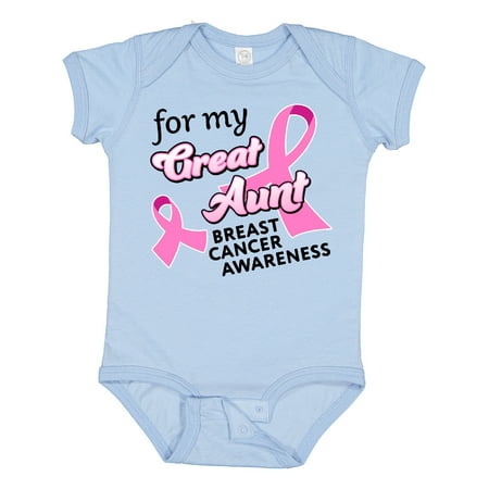 

Inktastic For My Great Aunt - Breast Cancer Awareness Gift Baby Boy or Baby Girl Bodysuit