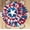 Blue Tie Dye Star, variant on 4th of July Stars Round Fitted Tablecloth with Elastic Edge 40"-44" Waterproof Table Cloth Independence Day Table Cover Patriotic Decoration Tablecloth for Dining Party Celebration
