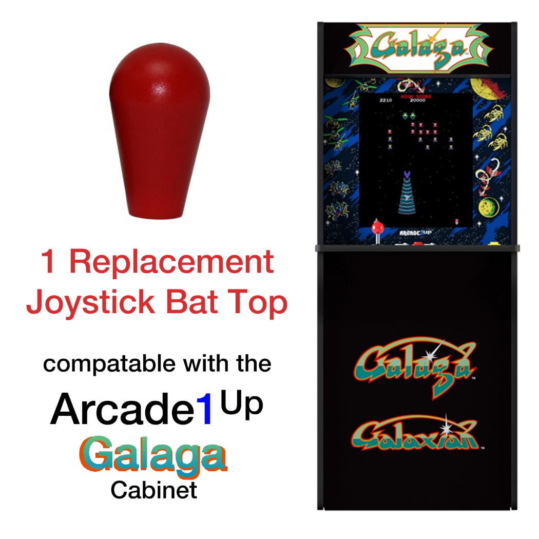 Arcade1up Final Fight Translucent Joystick Bat Tops UPGRADE! 2pcs Red/Yellow 