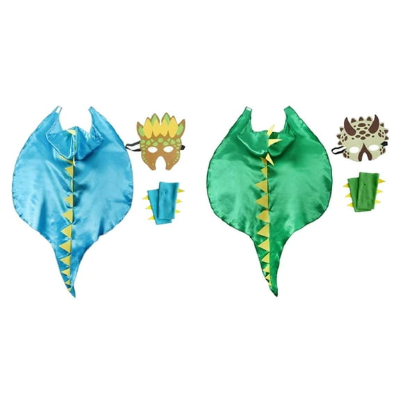 Disfraz de Dinosaurio con Capucha de 2 Uds., Disfraz de con Capa de Halloween Hugo Disfraz de dragón