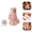 Pink#067, variant on Summerween Ghost Walking Dog Statue, Hand Painted Cute Ghosts Figurines, Weatherproof Halloween Decorations for Porch Indoor Bedroom Office Farmhouse Seasonal Decor Pink