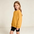 thumbnail image 5 of YOUYEDIAN Base Layer for Girls Casual Comfy Long Sleeve Crewneck Solid Color Shirts, 5 of 5