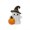 Pumpkin Resin Figurine #C, variant on Halloween Hugging Pumpkin Resin Figurine - Cute Ghost and Pumpkin Statue for Shelf Decor, Fall Seasonal Home Ornament and Holiday Gift Idea