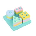thumbnail image 2 of Wooden Sorting & Stacking Toy Shape Sorter Block Puzzles Toys for Toddlers, 2 of 6