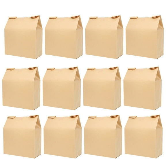 TAILTOSS Kraft Paper Sandwich Bags Food-Grade Packaging Bags Baking Supplies 50Pcs 12.6X8.3X3.9In