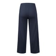 thumbnail image 3 of JFGHDG Joggers for Women Drawstring Waist Trousers with Pockets Flowy Pants Elastic Waist Palazzo Pants Wide Leg Pants Yoga Pants Pull On Pants Sweatpants Wide Leg A2_navy Xl, 3 of 4