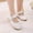 White, variant on Toddler Kids Girls Dress Shoes Low Heels Mary Jane Shoes Fashion Flower Ballet Princess Flats Shoes Wedding Party