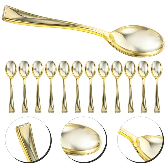 OUNONA 24pcs Coffee Spoons and Dessert Spoons Set, 4 Inch Small Spoons for Appetizers, Coffee, and Desserts