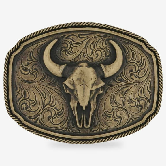 Montana Silversmiths Buffalo Skull - Acc Buckle  - A1023C