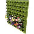 thumbnail image 2 of Bolsa de plantación vertical de 64 bolsillos, bolsa de pared de fieltro, bolsillo de jardinería, bolsa colgante de plantas resistente a la corrosión, decoración de jardín al aire libre(verde), 2 of 5