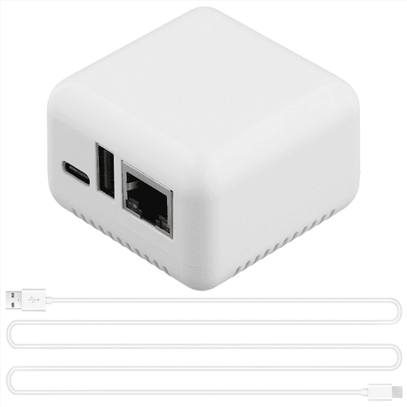 P330 Mini Print Server USB 2.0 Cable Connection Easy Printing,Mini NP330 Cloud Printing Print Server