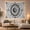 Black White Moon, variant on Floral Garden Mandala with Textured Distressed Layered, Mystical Fantasy for Space Lovers, Aesthetic Wall Decor, Mother'S Day Gift, Tapestry Wall Hanging for Dorm and Living Room