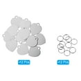 thumbnail image 3 of Uxcell Aluminum Blank Tags 1.4 x 1.2 Inch, Heart Shape Stamping Blanks Pet ID Label with Key Rings, Silver Tone 12Pcs, 3 of 4