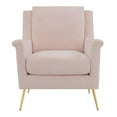 thumbnail image 3 of Bowery Hill 19.5" Mid-Century Fabric Upholstered Accent Chair in Blush Pink, 3 of 12