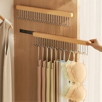 Miogawg Pull Out Hanger For Closet, Sliding Hooks Rack For Belt Ties Tank Top Scarf Jewelry, Space Saving Organizr For Wardrobe Cabinet, 8 Hooks Rail