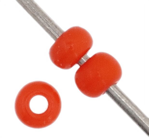 John Bead Czech Glass Seed Beads 11/0 (250g) Opaque Orange Bead
