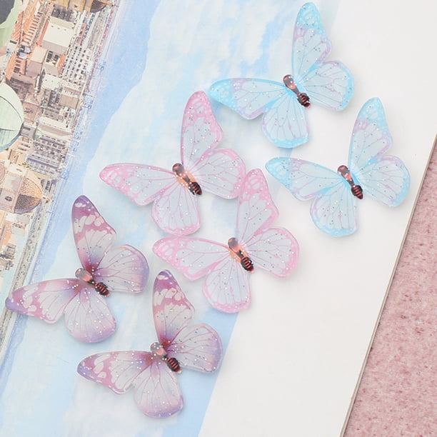 Gwong Juguete 2 unids artesanía simulada mariposa colgantes joyería bricolaje materiales dibujos animados adornos de dibujos animados para fotografía Gwong 30010785