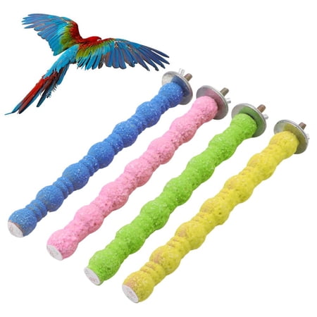 Colorful Parrot Perches Platform Bird Stand Rack Poles Grinding Chew Toy 18CMX2CM