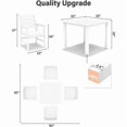 thumbnail image 2 of WINSOON 5-Piece HIPS All Weather Outdoor Patio Dining Sets, 1-Table 4-Chairs, Sturdy Frame & Easy to Install for Family Use，White, 2 of 9