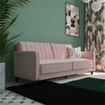 thumbnail image 6 of DHP Ivana Tufted Transitional Futon in Pink Velvet, 6 of 11