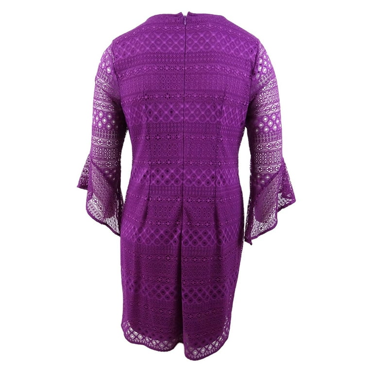 open lace back dress FW'24: Lace Overlay Dress in Purple Nightshade (Pre-Order) main image 1