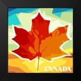 thumbnail image 2 of Villa, Mlli 12x12 Black Modern Framed Museum Art Print Titled - Geo Maple Leaf Canada, 2 of 5