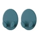 thumbnail image 1 of 2 piezas ganchos de raqueta de bádminton perchas elegantes para la configuración del hogar de garaje de gimnasio Azul, 1 of 8