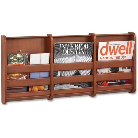 Safco 3 Pocket Bamboo Magazine Rack