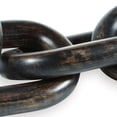 thumbnail image 3 of Delby Tabletop Sculpture Home Decor, Wood Link Chain, Distressed Black, 3 of 5