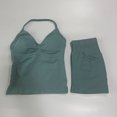 thumbnail image 1 of Conjunto de gimnasio de impacto para mujer, camisetas sin mangas con espalda descubierta, pantalones cortos sin costuras de cintura alta, ropa deportiva, conjuntos de entrenamiento, 1 of 5