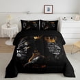 thumbnail image 2 of Feelyou Couple Lion Animal Full Size Comforter Sets, Kawaii Black Girl Bedding Comforter Set, Tribal Western Princess Reversible Bedding Sets, Ultra Soft Home Decor, 3-Piece, 2 of 8