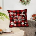 thumbnail image 5 of Antqov Christmas Pillow Covers 18x18" Snow Throw Pillowcase Winter Christmas Pillowcases for Outdoor Home Living Room Sofa Decor, 5 of 6