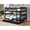 Black - Full over Full, variant on Chapman Wood Full Over Full Bunk Bed Black