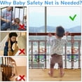 thumbnail image 2 of Red de seguridad gruesa para niños (300Lx79H CM), Red de seguridad de 3 m para escaleras de tren para animales, Red de seguridad para balcones para bebés, 2 of 5