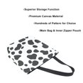 thumbnail image 3 of FORMRS Womens Canvas Tote Bag with Zipper Inner Pocket Shoulder Handbag, Cow Spots, 3 of 7