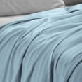thumbnail image 4 of Superior Clara Cotton Striped Woven Blanket, Full Queen, Light Blue, 4 of 13