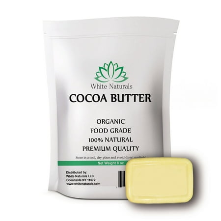 Papaya Body Balm - Organic Cocoa Butter 8oz,Unrefined, Raw, 100% Pure, Natural, Food Grade - For DIY Recipes, Body Butters, Soap Making, Lotion, Shampoo, Lip Balm By White Naturals