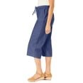 thumbnail image 4 of Woman Within Plus Size Drawstring Denim Capri, 4 of 6