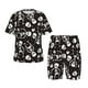 thumbnail image 1 of Balery Skeleton Conjunto de Pijama Infantil de Manga Corta con Estampado – Ropa de Dormir de Algodón Suave-Large, 1 of 6