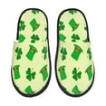 thumbnail image 1 of Balery St. Patrick's Day Pantuflas de Casa de Felpa Silenciosas con Diseño Estampado, Zapatillas Cómodas Antideslizantes de Algodón para Interior-Large, 1 of 8