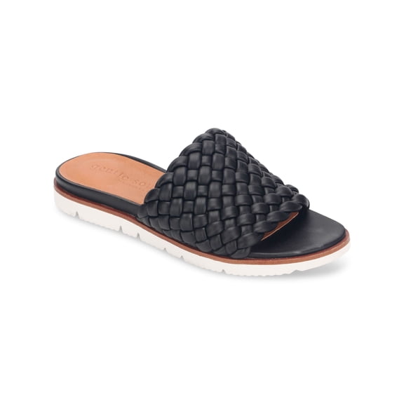GENTLE SOULS KENNETH COLE Womens Black Woven Comfort Cushioned Breathable Lavern Lite Braid Round Toe Slide Sandals Shoes 8 M