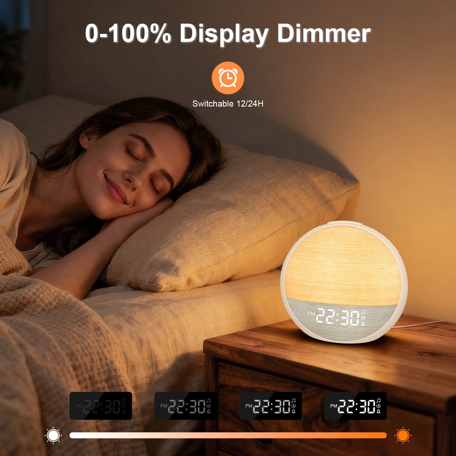 Sunrise Alarm Clock for Sleep Sound Machine for Adult with Night Light for Bedrooms